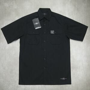 8/200 NWT Carhartt x Chrysler Imported From Detroit Black Mechanic Shirt Medium